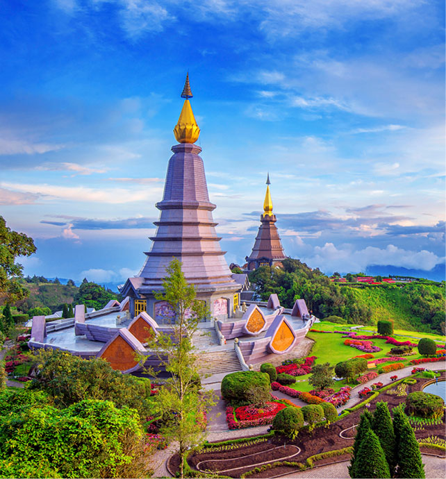 Pagoda Doi inthanon NatPark, Chiang Mai Thailand