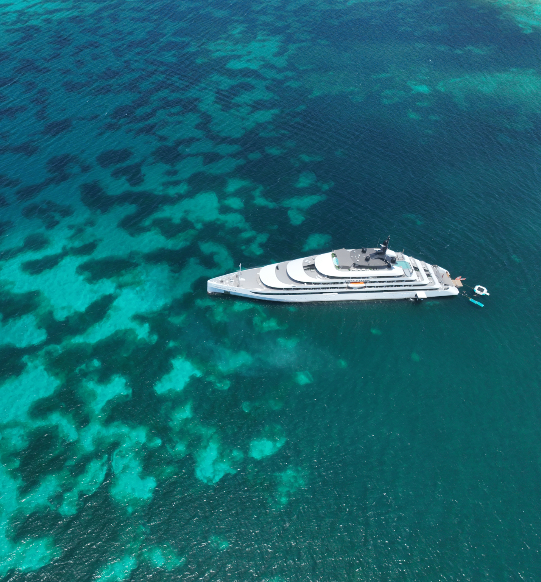 Emerald ocean yacht sailing turquoise sea