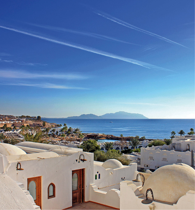 Beautiful panoramic view of the Red sea, Sharm el-Sheikh coastline