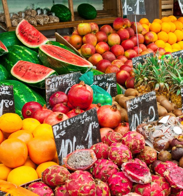 Fruit stall in the Caribbean