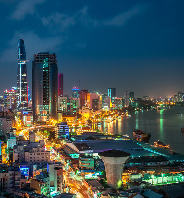 Ho Chi Minh City at night