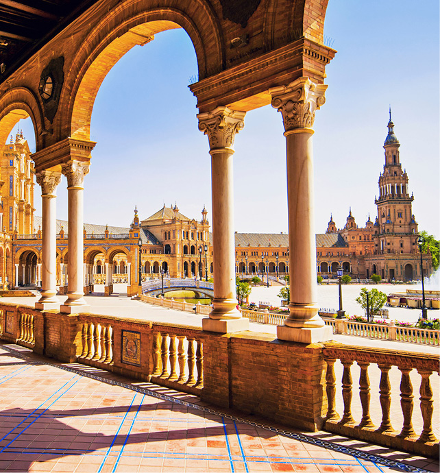 Plaza de Espana in Seville, Andalusia, Spain